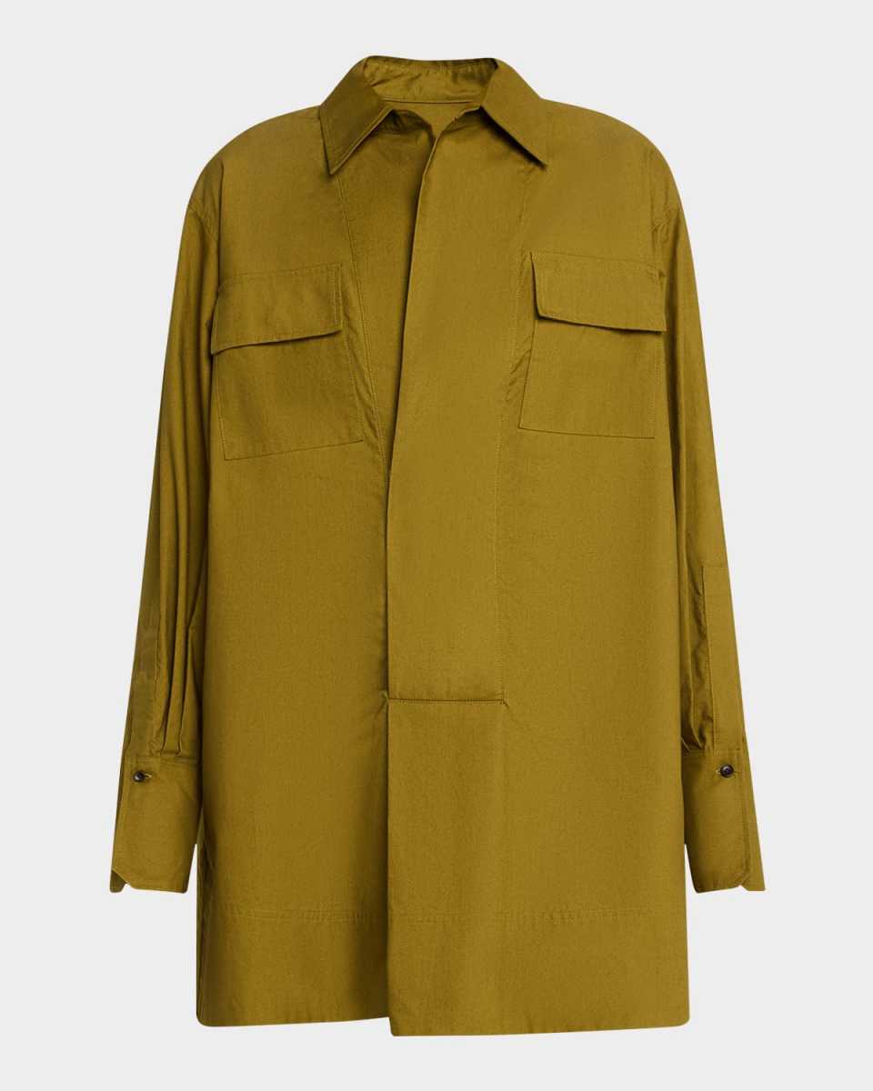 Jori Long-Sleeve Cotton Tunic Dress
